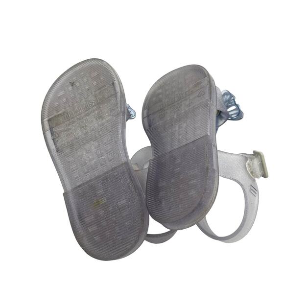 Mini Melissa Clear Sparkle Light Blue Butterfly Sandal Toddler Size 7 - Picture 3 of 3
